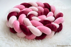 Bordó, pink, rózsaszín Plüss Fonott Rácsvédő képe